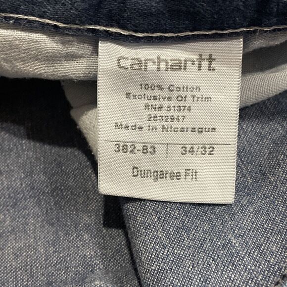 Carhartt Mens Jeans 34x32 Workwear Carpenter Loose Fit Grunge Streetwear - Picture 7 of 7